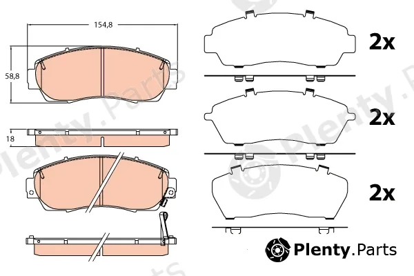TRW GDB3581 — Brake Pad Set, disc brake