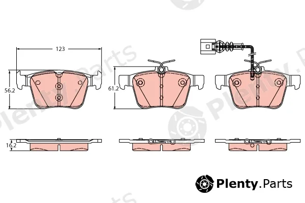 TRW GDB2358 — Brake Pad Set, disc brake