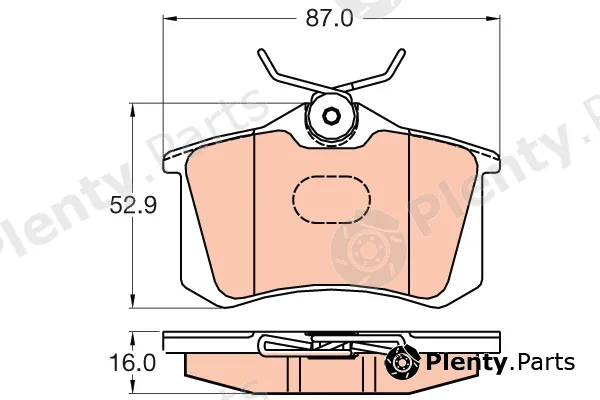 TRW GDB2040 — Brake Pad Set, disc brake