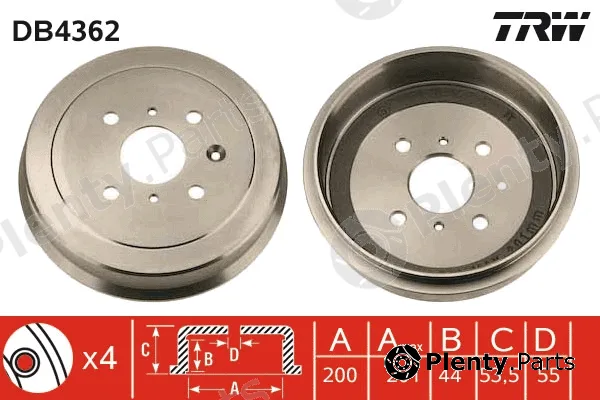 TRW DB4362 — Brake Drum