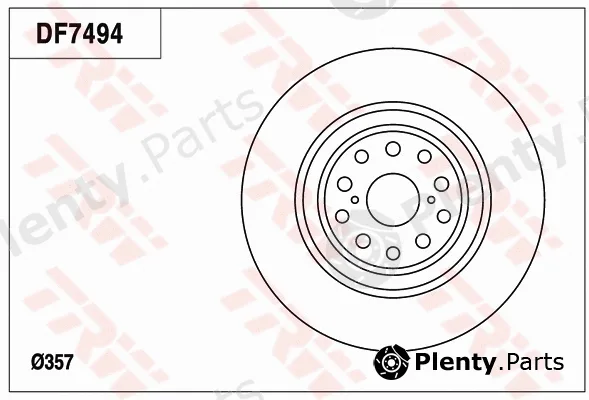 TRW DF7494S — Brake Disc