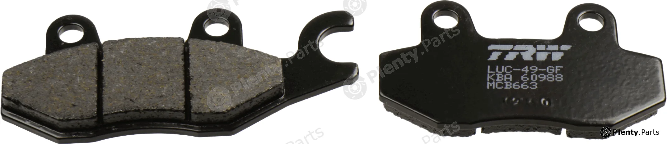 TRW MCB663 — Brake Pad Set, disc brake Organic Allround
