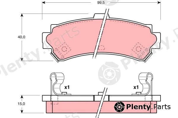 TRW GDB3115 — Brake Pad Set, disc brake