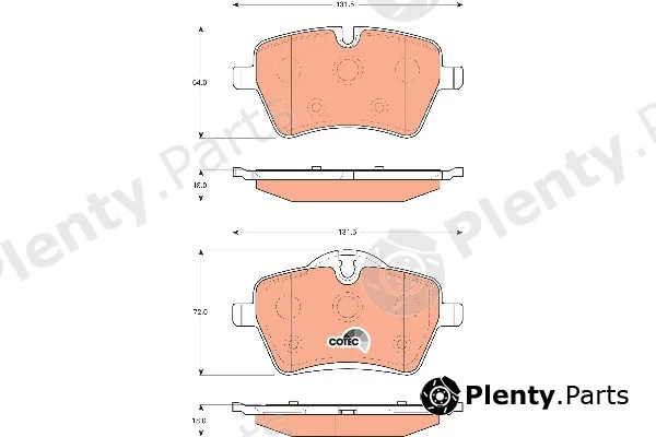 TRW GDB1712 — Brake Pad Set, disc brake COTEC