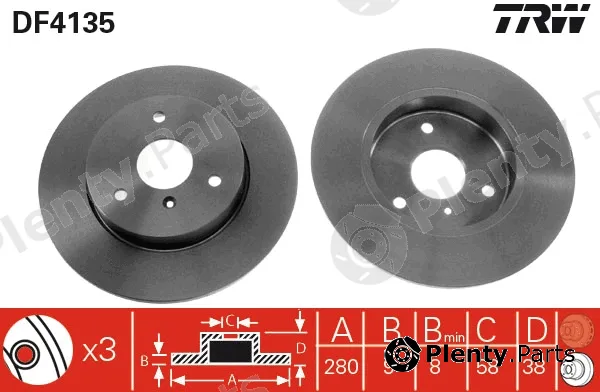 TRW DF4135 — Brake Disc