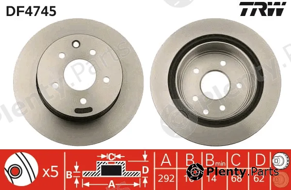 TRW DF4745 — Brake Disc