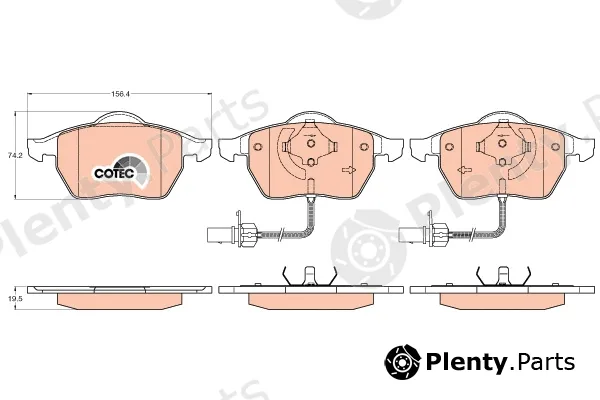 TRW GDB1307 — Brake Pad Set, disc brake COTEC