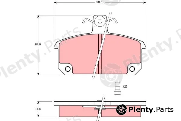 TRW GDB632 — Brake Pad Set, disc brake