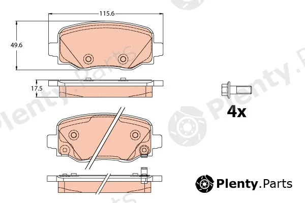 TRW GDB2116 — Brake Pad Set, disc brake