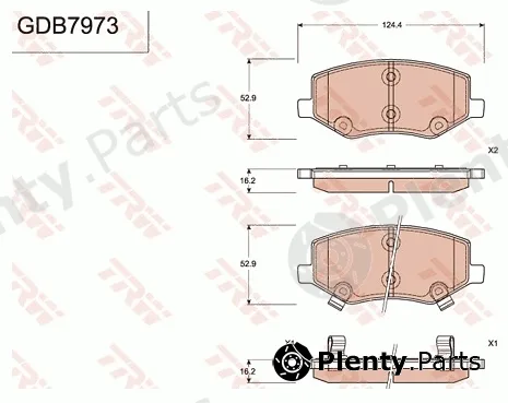 TRW GDB7973AT — Brake Pad Set, disc brake ATEC