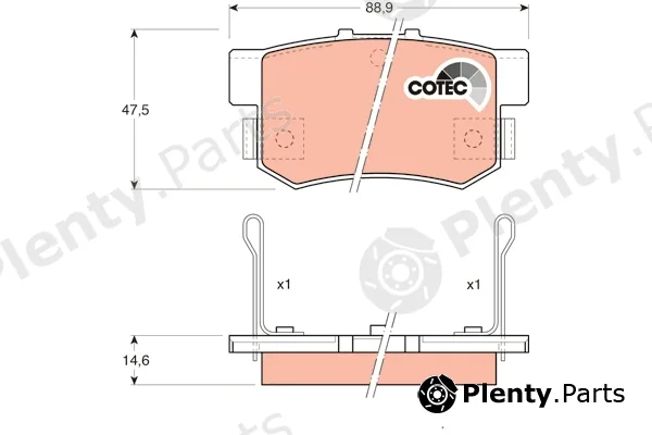 TRW GDB774AT — Brake Pad Set, disc brake ATEC
