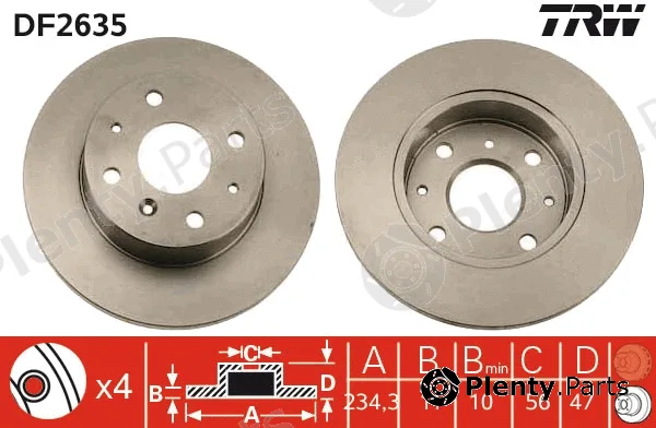 TRW DF2635 — Brake Disc