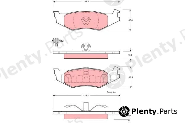 TRW GDB4012 — Brake Pad Set, disc brake