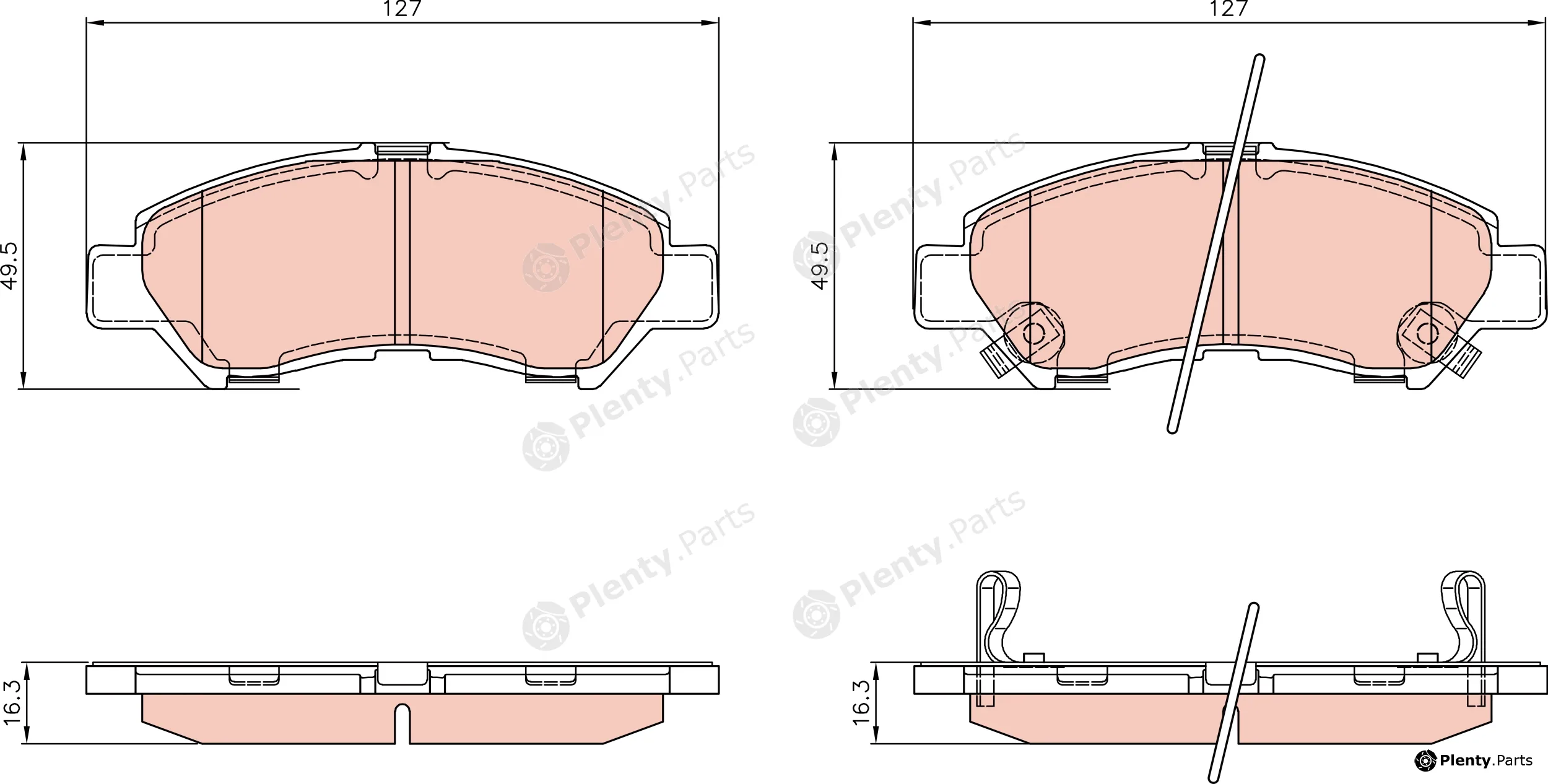TRW GDB8977AT — Brake Pad Set, disc brake ATEC