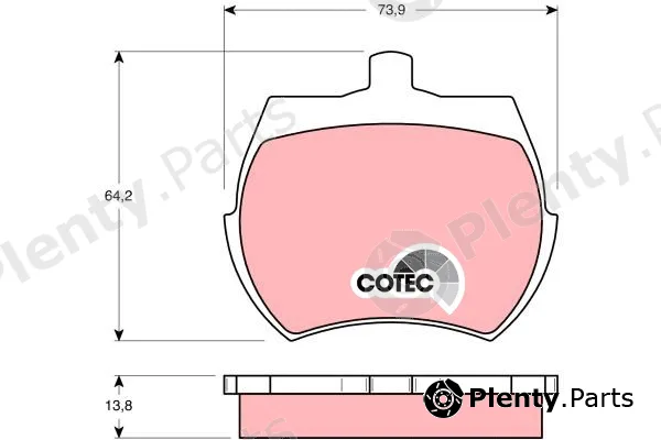 TRW GDB332 — Brake Pad Set, disc brake COTEC