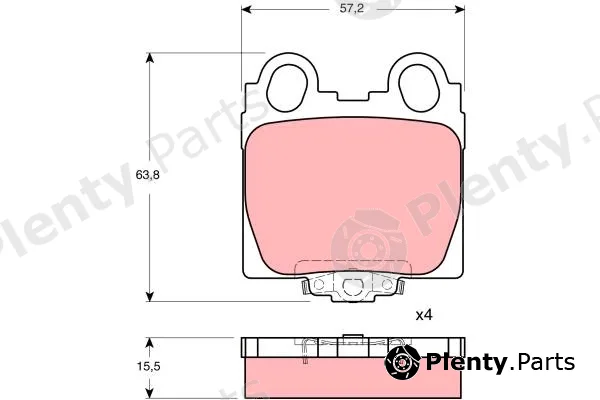 TRW GDB3233AT — Brake Pad Set, disc brake ATEC