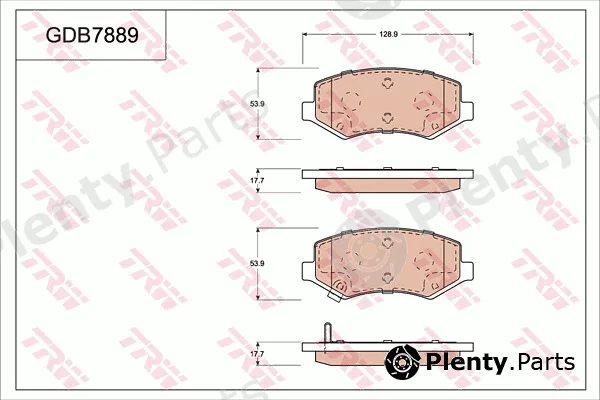 TRW GDB7889AT — Brake Pad Set, disc brake ATEC