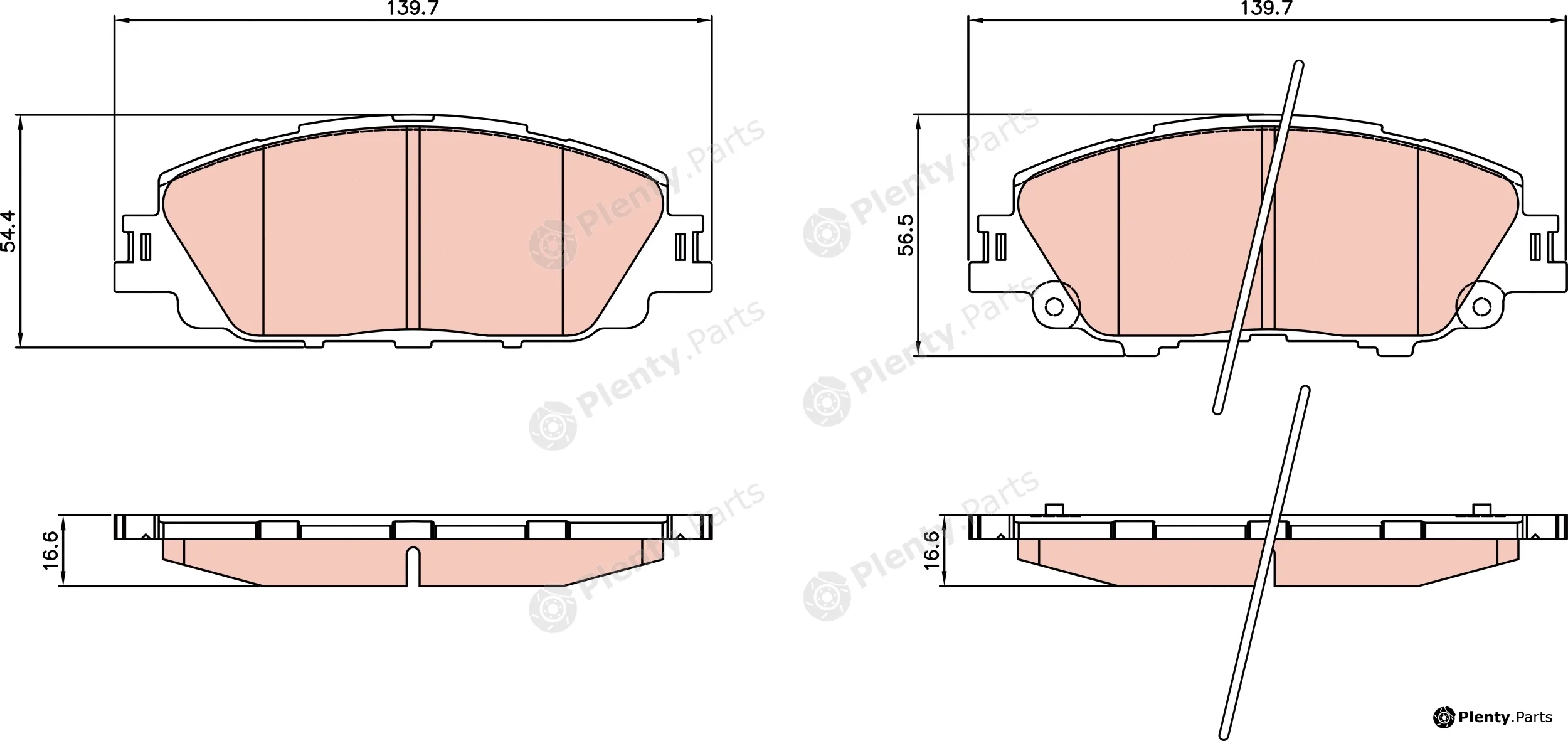 TRW GDB8302AT — Brake Pad Set, disc brake