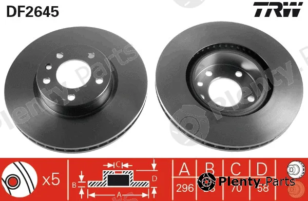 TRW DF2645 — Brake Disc