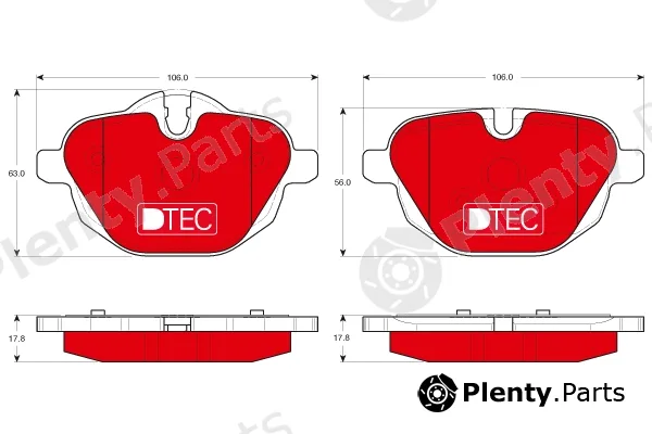TRW GDB1840DTE — Brake Pad Set, disc brake DTEC COTEC