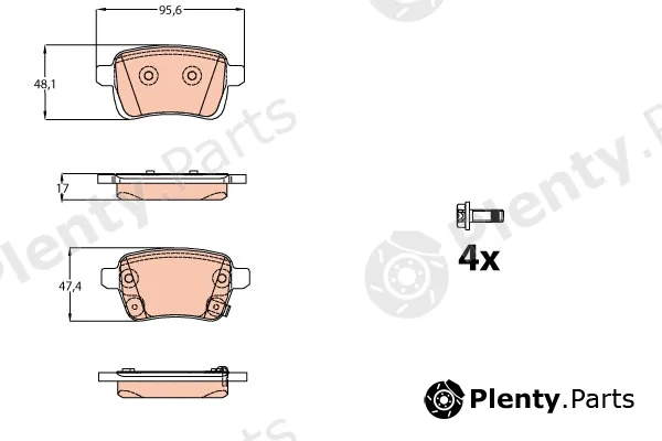 TRW GDB2093 — Brake Pad Set, disc brake