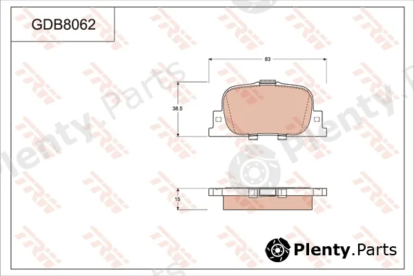TRW GDB8062AT — Brake Pad Set, disc brake ATEC