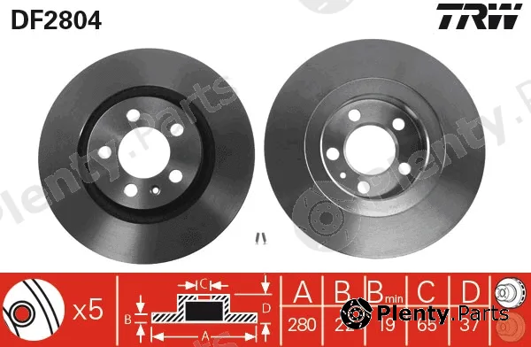 TRW DF2804 — Brake Disc