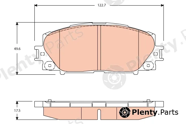 TRW GDB3459AT — Brake Pad Set, disc brake ATEC
