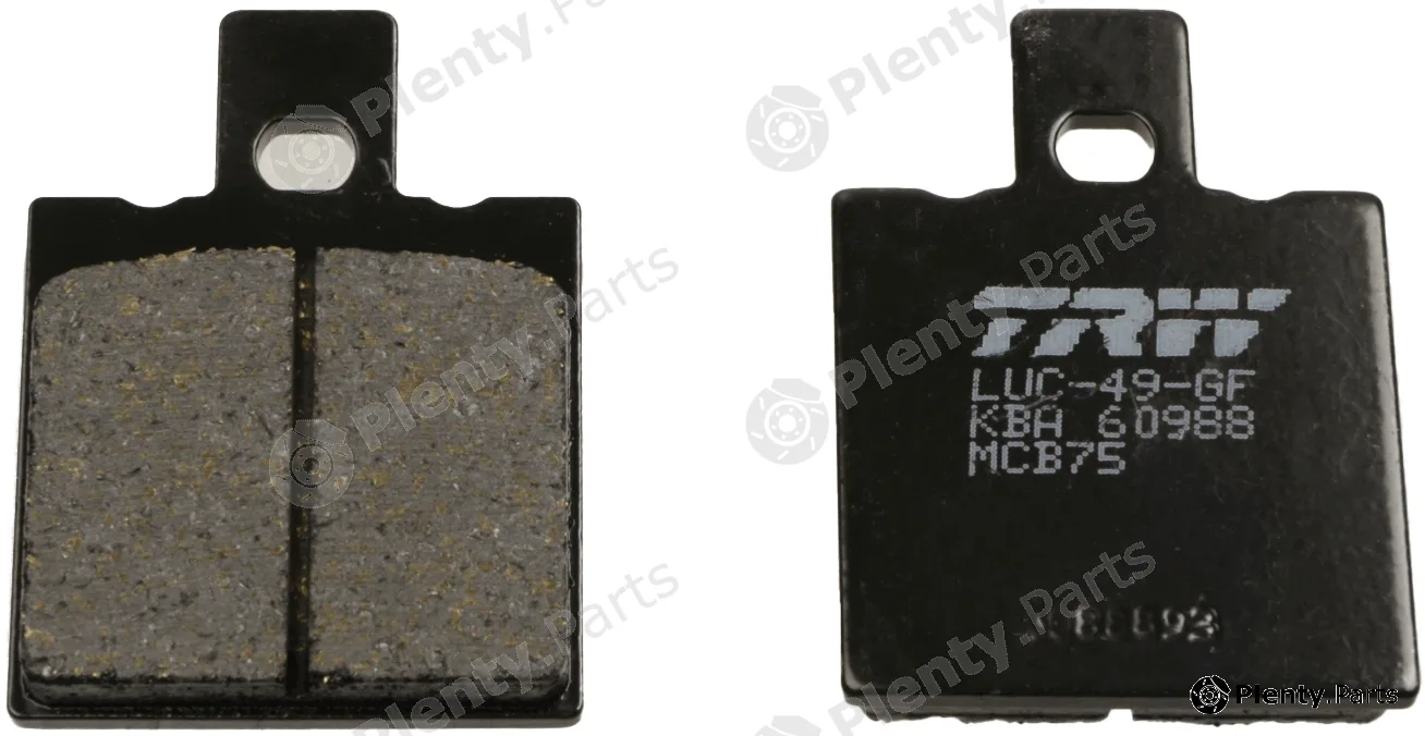 TRW MCB75 — Brake Pad Set, disc brake Organic Allround