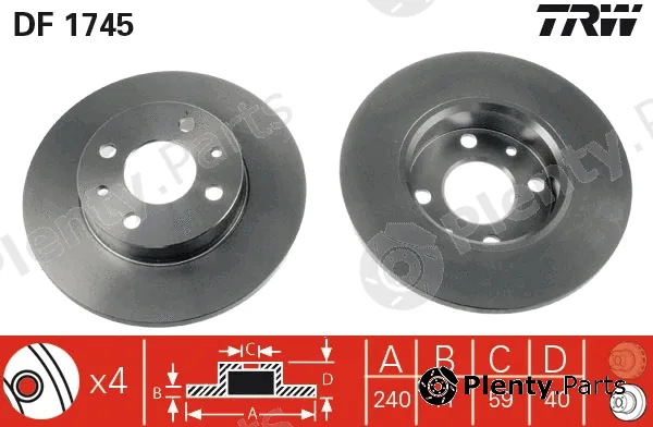 TRW DF1745 — Brake Disc