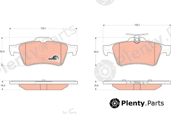 TRW GDB1621AT — Brake Pad Set, disc brake ATEC
