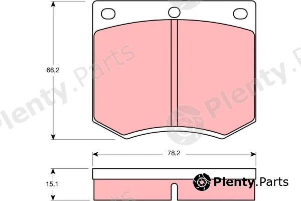 TRW GDB660 — Brake Pad Set, disc brake COTEC