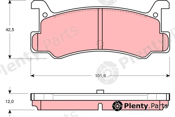 TRW GDB375DT — Brake Pad Set, disc brake DTEC COTEC
