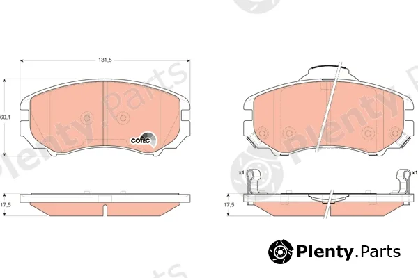 TRW GDB3352AT — Brake Pad Set, disc brake ATEC