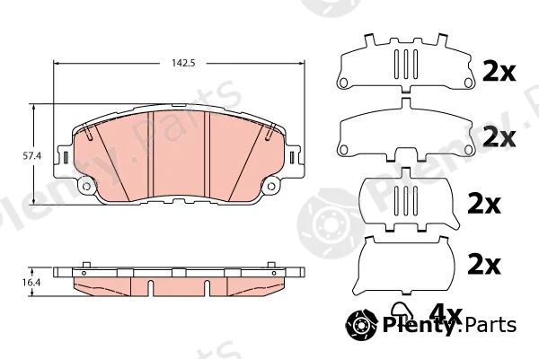 TRW GDB2354 — Brake Pad Set, disc brake