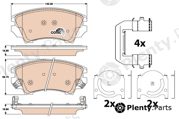 TRW GDB1783 — Brake Pad Set, disc brake COTEC