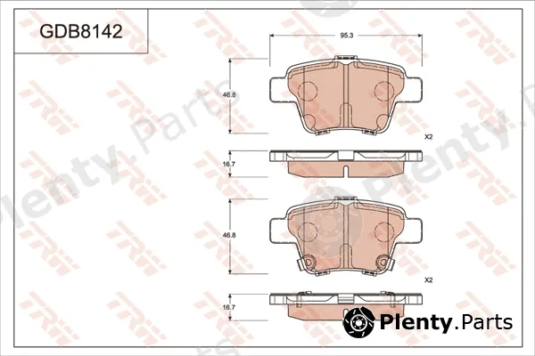 TRW GDB8142 — Brake Pad Set, disc brake