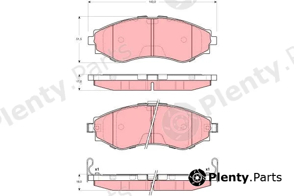 TRW GDB3345 — Brake Pad Set, disc brake