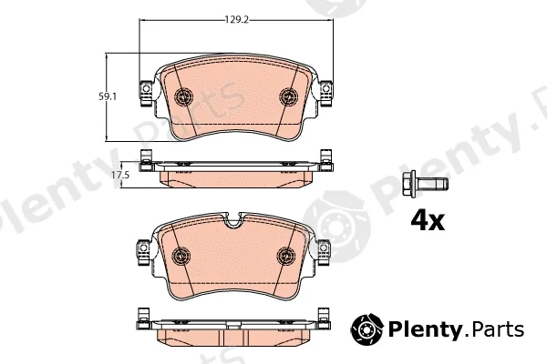 TRW GDB2132 — Brake Pad Set, disc brake
