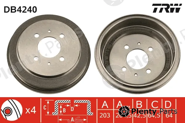 TRW DB4240 — Brake Drum