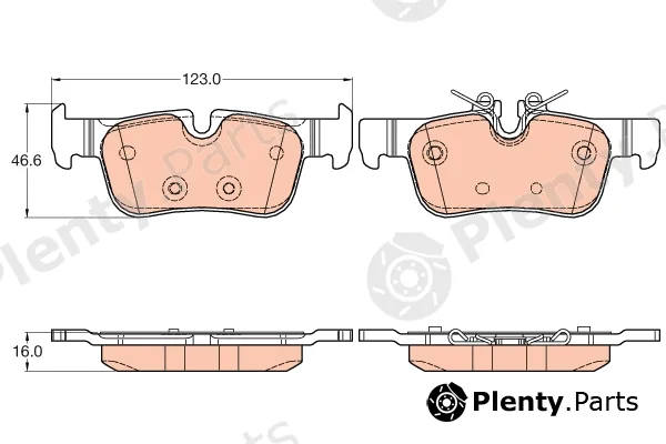 TRW GDB2063 — Brake Pad Set, disc brake