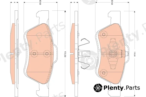 TRW GDB1752 — Brake Pad Set, disc brake
