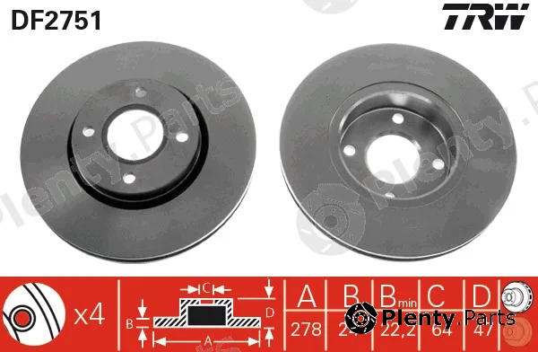 TRW DF2751 — Brake Disc