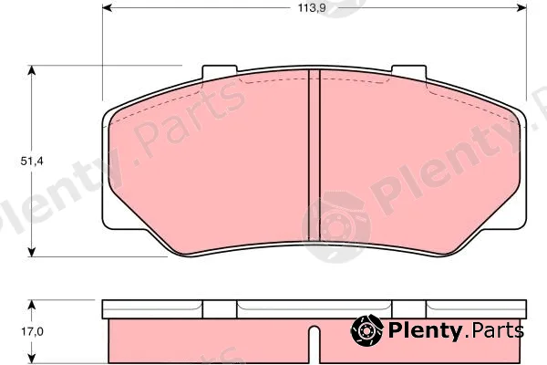 TRW GDB329 — Brake Pad Set, disc brake