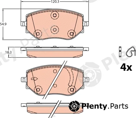 TRW GDB2324 — Brake Pad Set, disc brake
