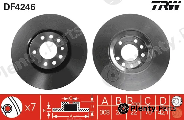 TRW DF4246 — Brake Disc