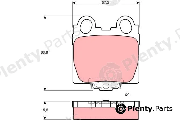 TRW GDB3233 — Brake Pad Set, disc brake