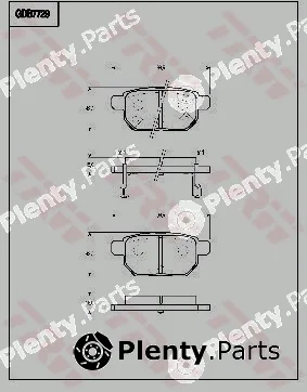 TRW GDB7729AT — Brake Pad Set, disc brake ATEC