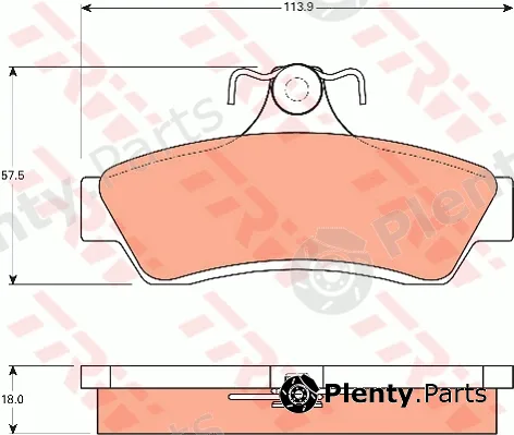 TRW GDB7586DT — Brake Pad Set, disc brake DTEC COTEC