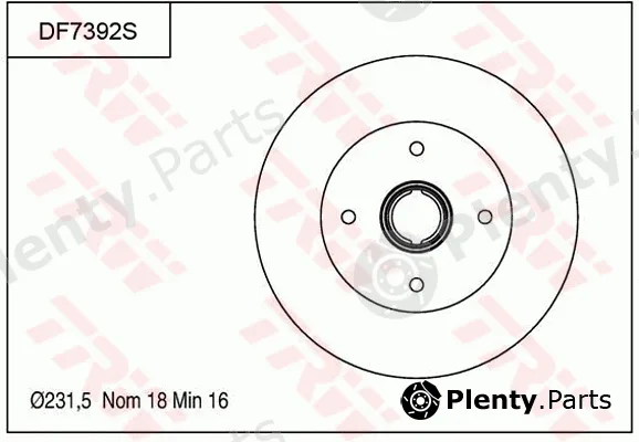 TRW DF7392S — Brake Disc